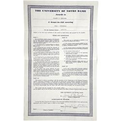 1974 Joe Montana Signed "Letter of Intent"