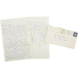 1974 Joe Montana Handwritten Signed Letter to Ki