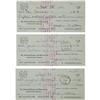 1975 Joe Montana Signed Checks Lot of 3. Three