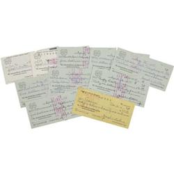 1975-76 Joe Montana Signed Checks/Deposit Slips