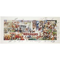 1980's Washington Redskins Signed Oversized Prin