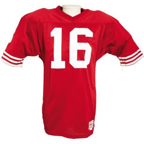 Circa 1990 Joe Montana Game Worn Jersey. Red me