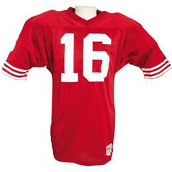 Circa 1990 Joe Montana Game Worn Jersey. Red me