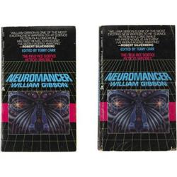 William Gibson: Two Neuromancer Paperbacks.