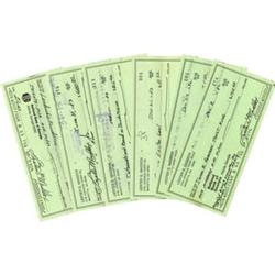 Lester G. Maddox: Six Signed Personal Checks