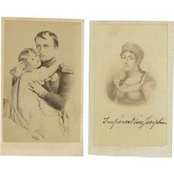 Napoleon Bonaparte & Wife Josephine CDVs