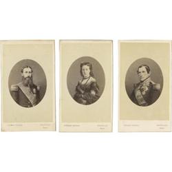 Belgian Kings Leopold I and Leopold II CDVs