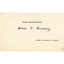 Omar N. Bradley, Army Chief of Staff, Signature