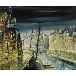 Marc Selva, Oil on canvas, View of the Canal
