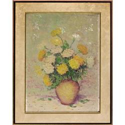 Ion Dumitru, Oil on masonite, Bouquet of Flowers