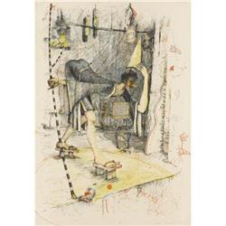 William Wiley, Color lithograph, Mr. Unnatural