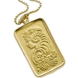 Suisse Credit, Gold Pendant-Necklace