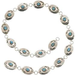 Turquoise, Silver Concho Belt