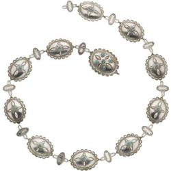 Turquoise, Silver Concho Belt