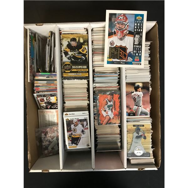 LARGE BOX OF VARIOUS HOCKEY CARDS