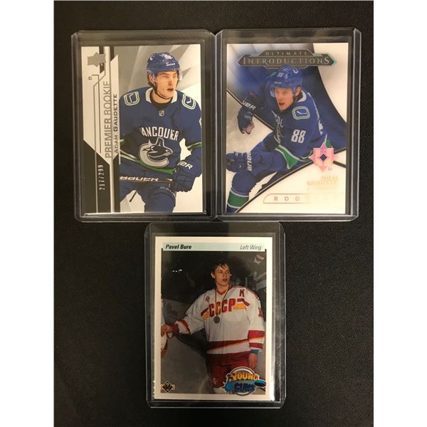 VANCOUVER CANUCKS ROOKIE CARD LOT