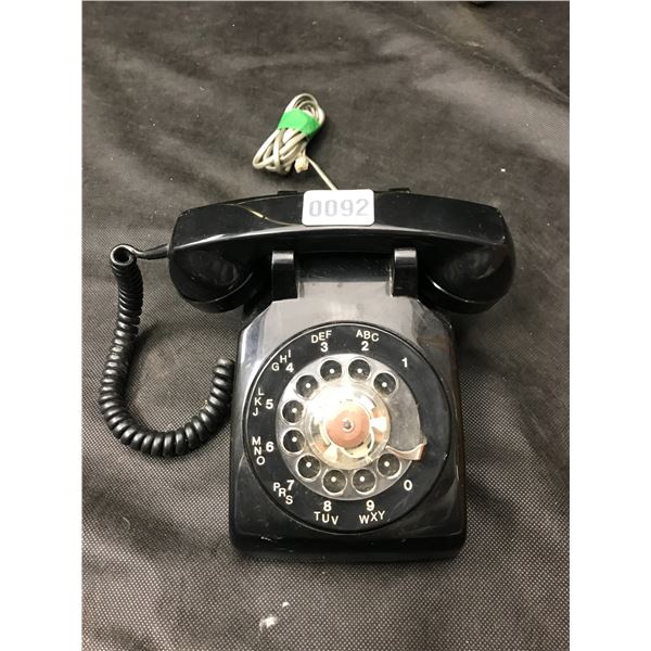 Black Rotary Telephone