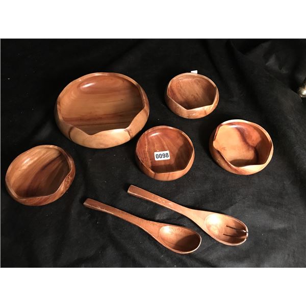 Mid Century Modern Salad Set