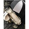 Image 7 : Vintage Golf Bag, Umbrella & Spalding/Northwestern Golf Clubs