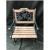 Image 1 : Wrought Iron & Wood Floral Chair