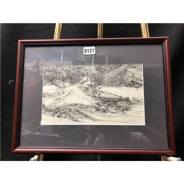 Ernie Scelko – White Water Canoeing Framed Picture