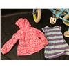 Image 9 : Annabelle Blue Tricycle , Children's Purple & White Striped Dress, & Red Hoodie