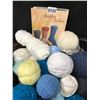 Image 2 : Assorted Yarn, Large Basket & Socks by Beehive Books