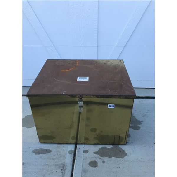 Vintage Brass Firewood Box