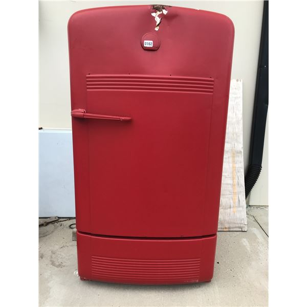 Red Retro Refrigerator (Works – Damage to Front Door)