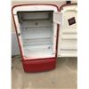 Image 2 : Red Retro Refrigerator (Works – Damage to Front Door)
