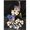 Image 1 : Blue Jays Cap, 2 Baseball Photos, 2 Baseball Bats, Calgary Cannons Banner & 17 Assorted Baseballs