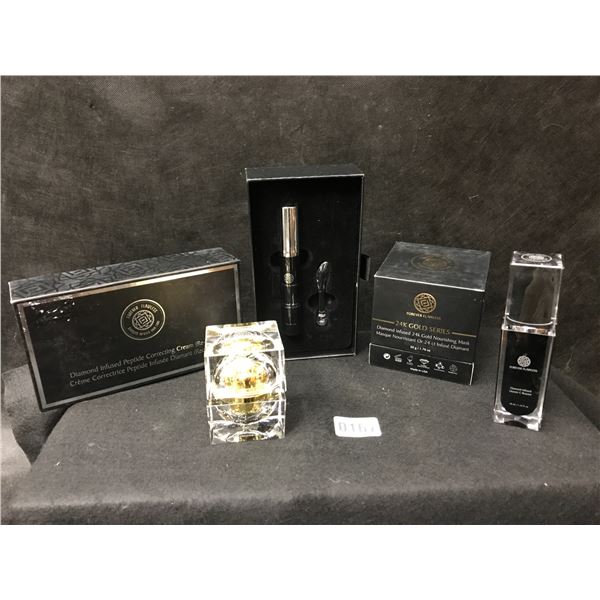 Forever Flawless 24k Gold Nourishing Mask, Diamond Infused Peptide Corrector & Vitamin C Booster