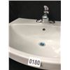 Image 2 : White Pedestal Sink and Faucet Set