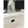 Image 3 : White Pedestal Sink and Faucet Set
