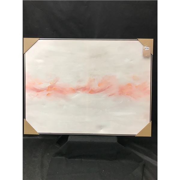 Large Peach and Ivory Abstract Painting