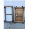 Image 1 : 2 Large Heavy Duty Wood Trolley Carts
