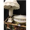 Image 2 : 2 Table Lamps, Ceiling Light & Wood Doll Bed