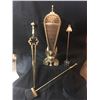 Image 3 : Brass Griffin Fireplace Screen & Fireplace Irons