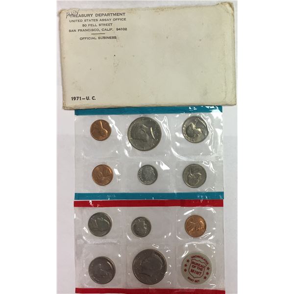 1971 US Mint Set in Original Government Envelope