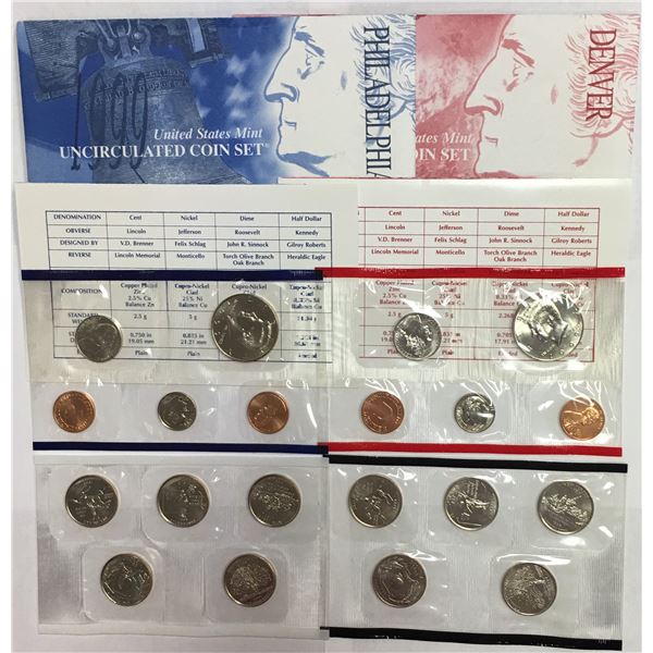1999 US Mint Set in Original Government Envelopes