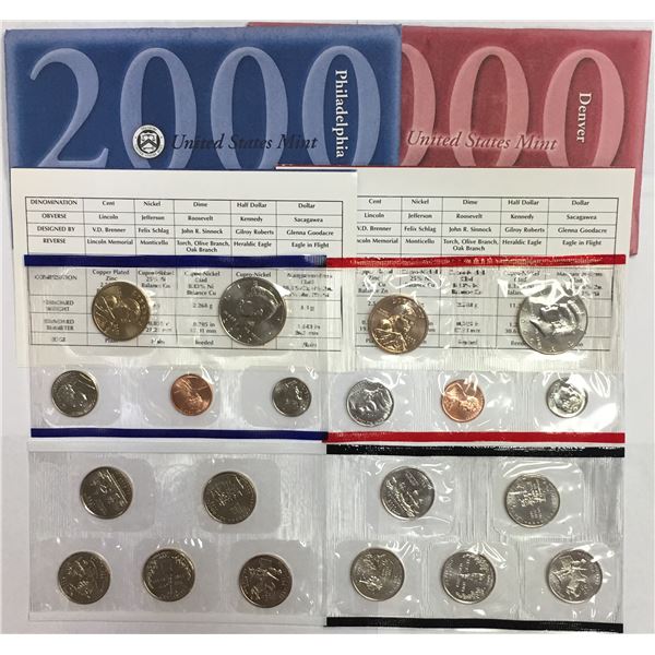 2000 US Mint Set in Original Government Envelopes