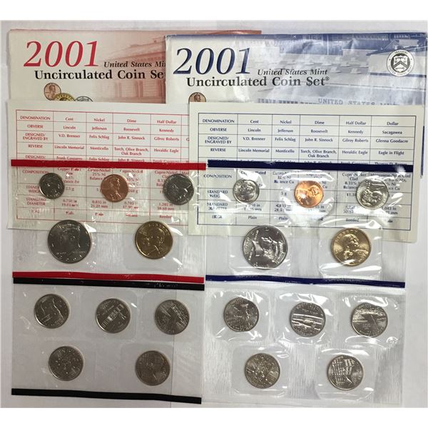 2001 US Mint Set in Original Government Envelopes