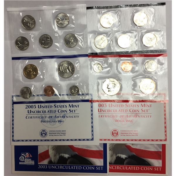 2003 US Mint Set in Original Government Envelopes
