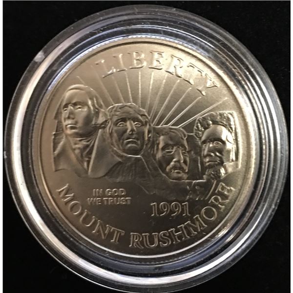 1991-D 50c Mount Rushmore Golden Anniversary Commemorative Half Dollar BU