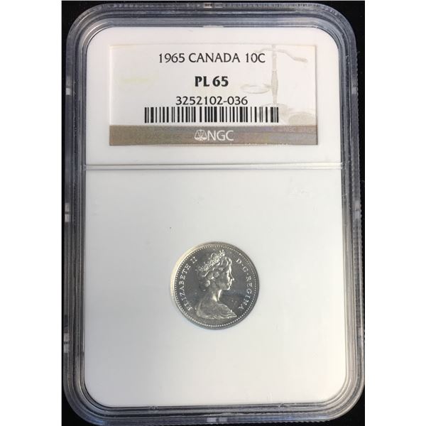 1965 10c Canada NGC PL65