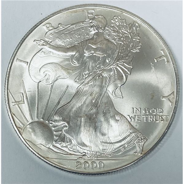 2000 $1 American Silver Eagle 1oz .999 Fine Silver