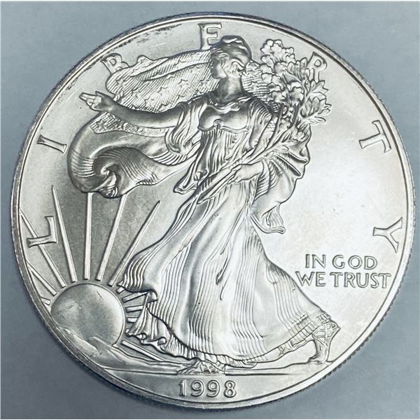 1998 $1 American Silver Eagle 1oz Fine Silver