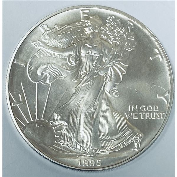 1995 $1 American Silver Eagle 1oz Fine Silver