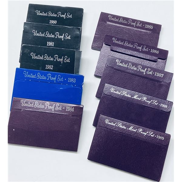 1980 - 1989 Proof Sets