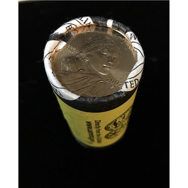 2002-P U.S. Mint Wrapped Roll of 25 Sacagawea Dollars Uncirculated